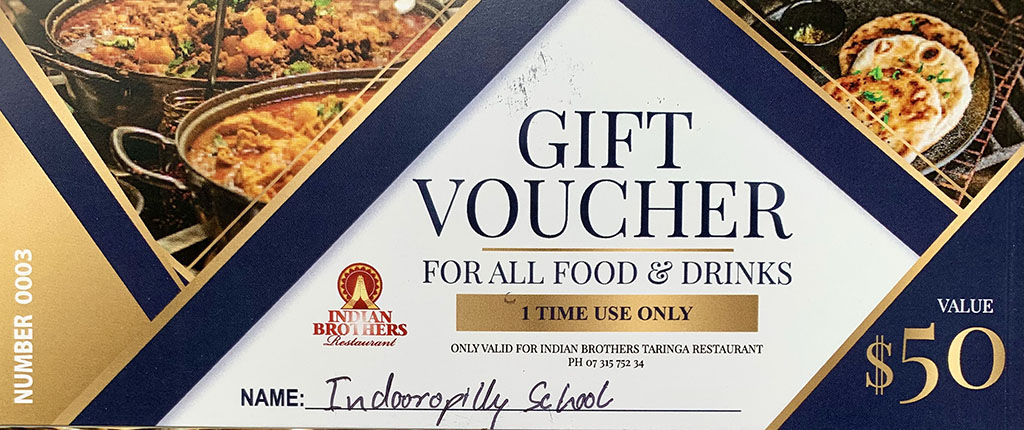 050$ Gift Voucher - Indian Brothers Restaurant Taringa 1024px
